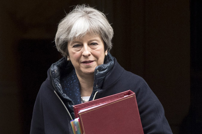 Brytyjska premier Theresa May udaje się do Izby Gmin, Londyn, 7.03.2018 r. (WILL OLIVER/PAP/EPA)