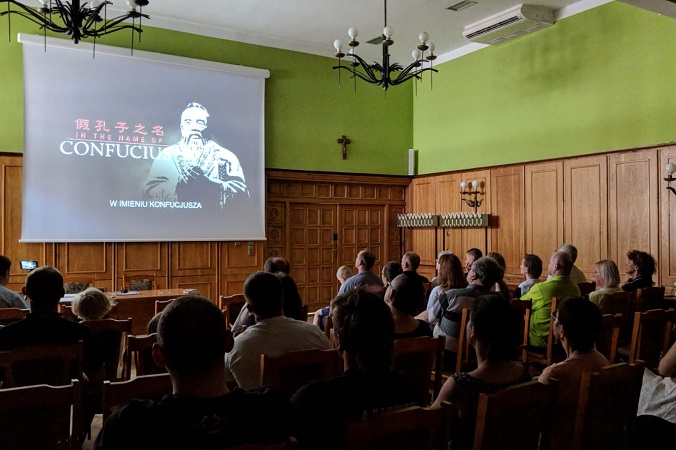 Pokaz filmu „W imię Konfucjusza” w Olsztynie, 9.06.2018 r. (dzięki uprzejmości Marcina Hakemera-Fernandeza)
