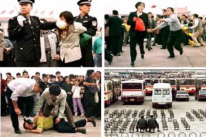 Praktykujący, którzy apelują w sprawie Falun Gong, są przetrzymywani w aresztach i zamykani w więzieniach (©<a href="http://photo.minghui.org/photo/images/u_persecution/E_evils_300_1.htm">Minghui</a>)