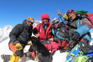 Wchodząc na szczyt, Mera sprawiała wrażenie, jakby wielokrotnie tam była (fot. dzięki uprzejmości <a href="https://blog.usejournal.com/stray-dog-climbs-23-000-mountain-89c5ddd57285">Dona Wargowsky’ego</a>)