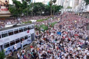 Ponad 1 mln ludzi wyszło na ulice Hongkongu w proteście przeciwko ustawie o ekstradycji