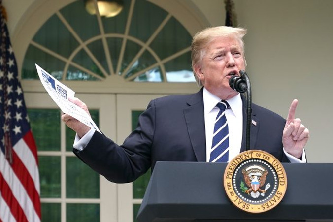 Prezydent Donald Trump w Ogrodzie Różanym w Białym Domu, 22.05.2019 r. (Chip Somodevilla / Getty Images)