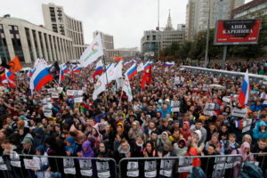 Rosja, OWD-Info: Podczas sobotnich demonstracji zatrzymano 352 osoby