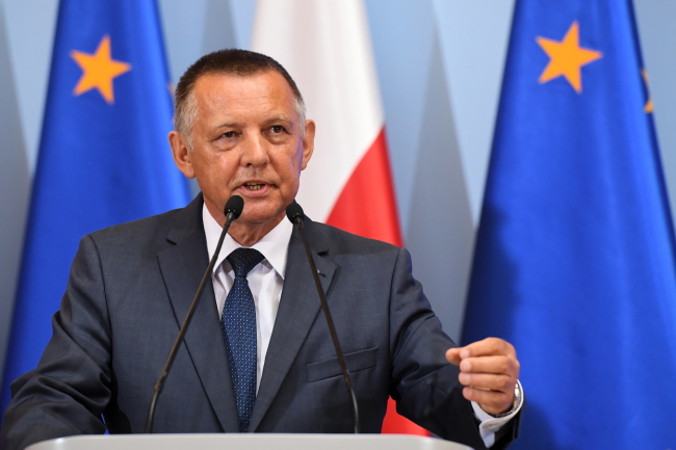 Minister finansów Marian Banaś podczas konferencji w Warszawie dotyczącej budżetu państwa na 2020 r., 27.08.2019 r. (Radek Pietruszka / PAP)