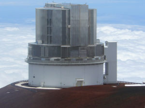 Budynek Teleskopu Subaru na Mauna Kea, Hawaje<br/>(Denys, fr. – praca własna, CC BY 3.0 / <a href="https://commons.wikimedia.org/w/index.php?curid=2731788">Wikimedia</a>)