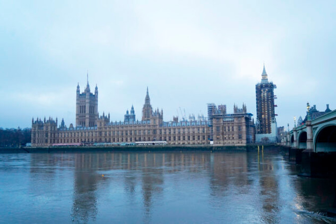 Parlament Wielkiej Brytanii w Londynie, 31.12.2020 r. (Niklas Halle'n/AFP via Getty Images)