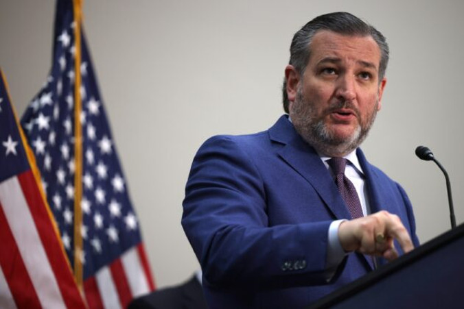 Senator Ted Cruz, Republikanin z Teksasu, podczas wystąpienia w Waszyngtonie, 12.05.2021 r. (Anna Moneymaker / Getty Images)