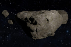 W przyszłym tygodniu obok Ziemi przeleci duża, skalista asteroida. Na ilustracji artystyczne wyobrażenie meteoru, asteroidy w przestrzeni kosmicznej (<a href="https://pixabay.com/pl/users/beng-art-10416073/">Bouragaa Boukhechem</a> / <a href="https://pixabay.com/pl/?utm_source=link-attribution&amp;utm_medium=referral&amp;utm_campaign=image&amp;utm_content=4261182">Pixabay</a>)