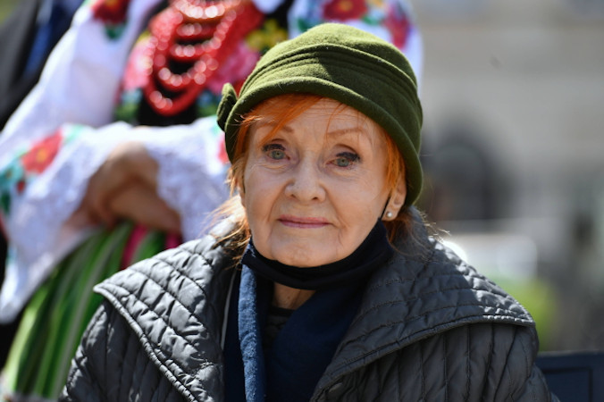 Aktorka Barbara Krafftówna, zdjęcie archiwalne z 15.05.2021 r. Barbara Krafftówna zmarła w wieku 93 lat, o jej śmierci poinformował w niedzielę ZASP (Piotr Nowak / PAP)