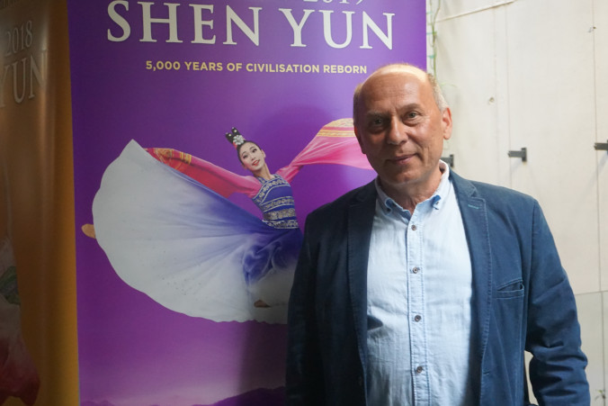 Pan Andrzej Borkowicz oglądał przedstawienie Shen Yun Performing Arts w lubelskim Centrum Spotkania Kultur, 18.05.2022 r. (The Epoch Times)