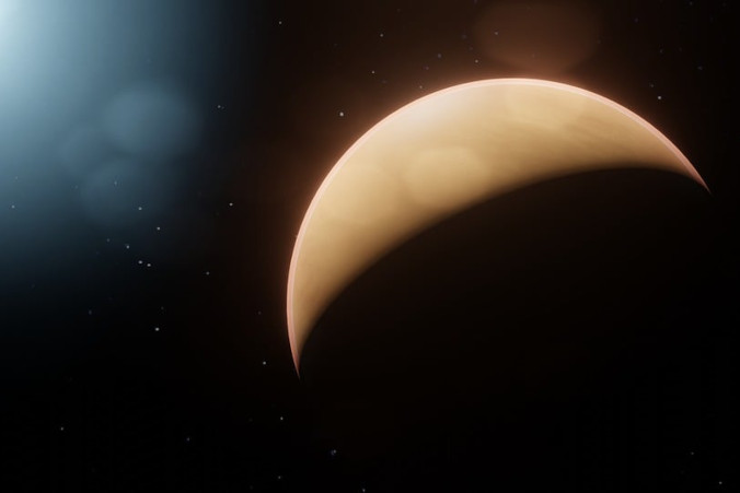Kosmiczny teleskop CHEOPS sfotografował niezwykłą ultragorącą planetę okrążającą gwiazdę odległą o 260 lat świetlnych od Ziemi i jaśniejszą nawet od Wenus. Na ilustracji Wenus w przestrzeni kosmicznej, wyobrażenie artysty (<a href="https://pixabay.com/pl/users/coolvid-shows-18646168/?utm_source=link-attribution&amp;utm_medium=referral&amp;utm_campaign=image&amp;utm_content=7830332">CoolVid-Shows</a> / <a href="https://pixabay.com/pl//?utm_source=link-attribution&amp;utm_medium=referral&amp;utm_campaign=image&amp;utm_content=7830332">Pixabay</a>)