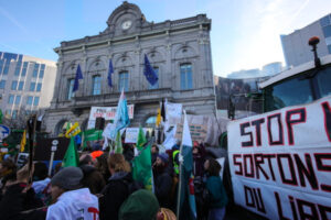 Protest rolników pod Parlamentem Europejskim: „Bronimy tu przyszłości europejskiego rolnictwa”
