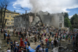 Dziesiątki ofiar śmiertelnych ataku rakietowego wojsk rosyjskich na Ukrainę